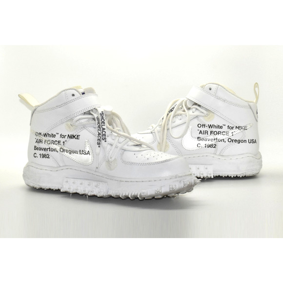 C6 Auth NIKE AIR FORCE 1 Mid X OFF-WHITE Graffiti Spikes Shoes DR0500-100 Size 8 main image 10
